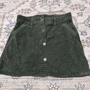 Girls Old Navy Forest Green Corduroy Skirt